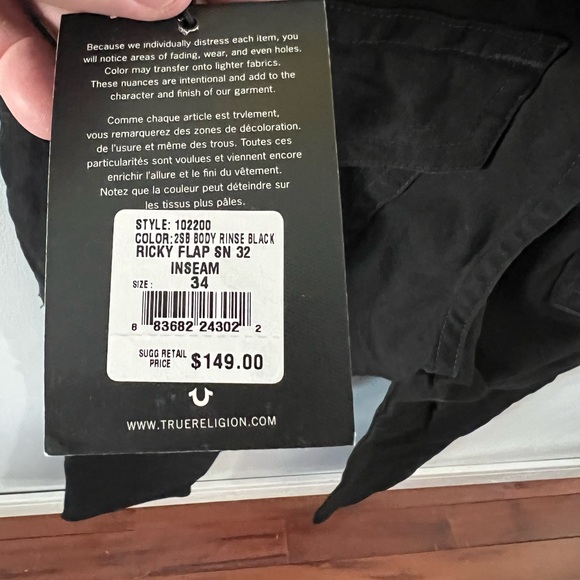 True Religion 34/32 NWT - Picture 7 of 7